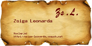 Zsiga Leonarda névjegykártya